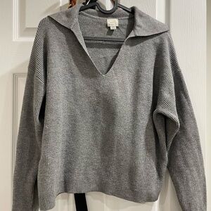 a new day Gray V-Neck Sweater